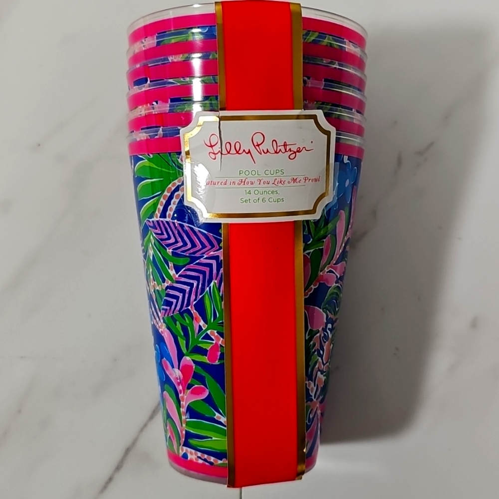 Lilly Pulitzer pool cup set BNWT